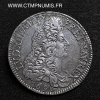 ,LOUIS,XIV,ECU,ARGENT,AUX,8,L,1690,PARIS,