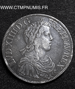 ,MONNAIE,ROYALE,LOUIS,XIV,ECU,ARGENT,AUX,8,L,1690,PARIS,