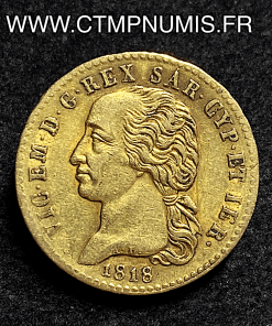 ,ITALIE,20,LIRE,OR,VICTOR,EMMANUEL,1818,