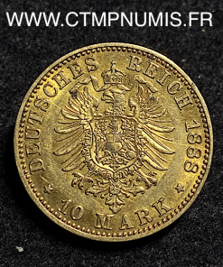 ,MONNAIE,ALLEMAGNE,PRUSSE,10,MARK,OR,1888,