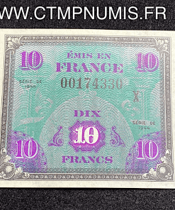 BILLET,FRANCAIS,10,FRANCS,DRAPEAU,1944,X,