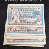 ,BILLET,TUNISIE,2,FRANCS,15,JUILLET,1943,