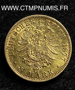 ,ALLEMAGNE,5,MARK,OR,GUILLAUME,1877,A,