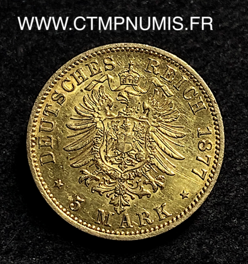 ,ALLEMAGNE,5,MARK,OR,GUILLAUME,1877,A,