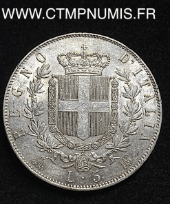 ,ITALIE,5,LIRE,ARGENT,1872,M,MILAN,