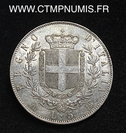 ,ITALIE,5,LIRE,ARGENT,1872,M,MILAN,