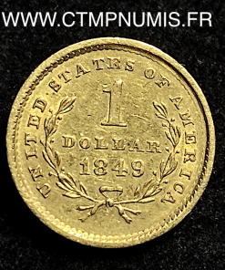 ,MONNAIE,ETATS,UNIS,1,DOLLAR,OR,1849,LIBERTY,