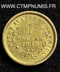 ,MONNAIE,ETATS,UNIS,1,DOLLAR,OR,LIBERTY,1849,