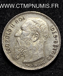 ,BELGIQUE,50,CENTIMES,ARGENT,LEOPOLD,II,1909,