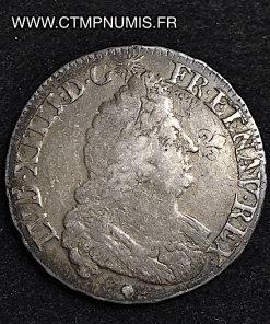 ,LOUIS,XIV,1/2,ECU,ARGENT,1694,M,TOULOUSE,