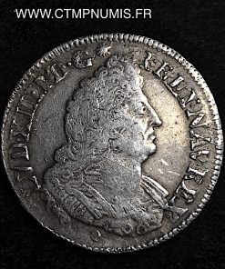 ,LOUIS,XIV,1/2,ECU,ARGENT,1694,M,TOULOUSE,