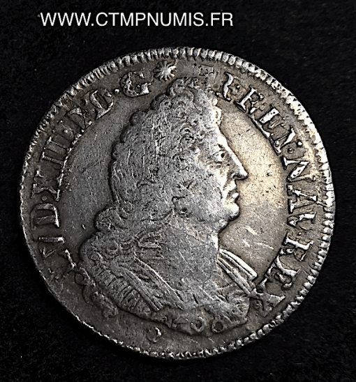 ,LOUIS,XIV,1/2,ECU,ARGENT,1694,M,TOULOUSE,