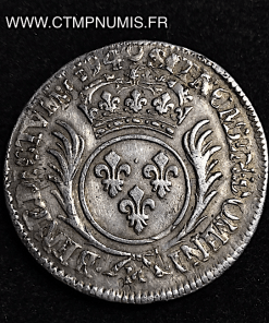 ,LOUIS,XIV,1/2,ECU,ARGENT,1694,M,TOULOUSE,