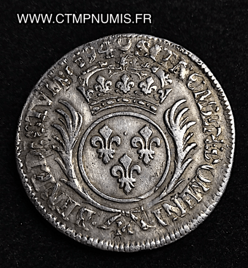 ,LOUIS,XIV,1/2,ECU,ARGENT,1694,M,TOULOUSE,