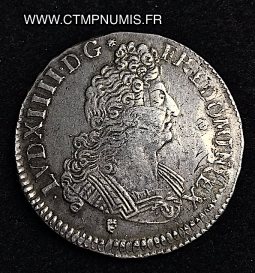 ,LOUIS,XIV,1/2,ECU,AUX,8,L,2°,TYPE,1704,TOULOUSE,