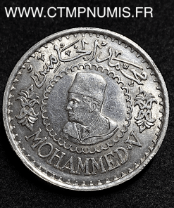 ,MAROC,500,FRANCS,ARGENT,MOHAMMED,V,1956,