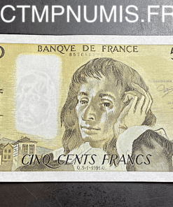 ,BILLET,500,FRANCS,PASCAL,DU,3,1,1991,SPL,