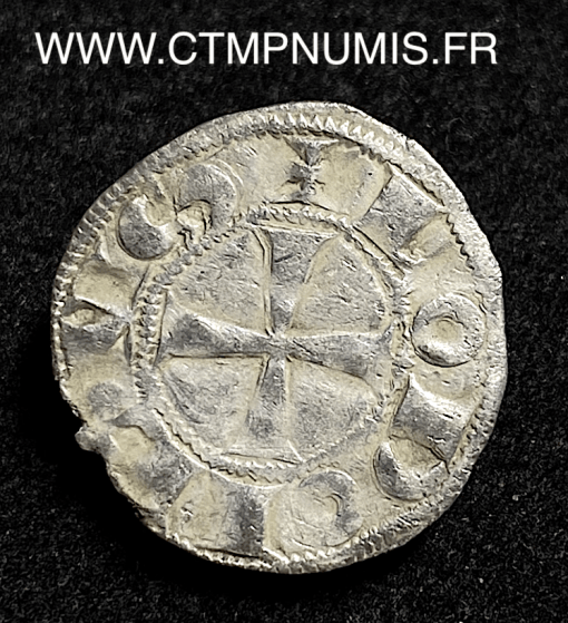 ,AQUITAINE,DENIER,ARGENT,AU,NOM,DE,LOUIS,