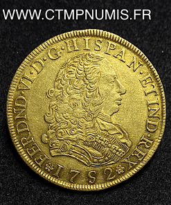 ,PEROU,8,ESCUDOS,OR,FERDINAND,VI,1752,J,LIMA,