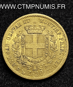 ,ITALIE,SARDAIGNE,20,LIRE,OR,1855,GENES,