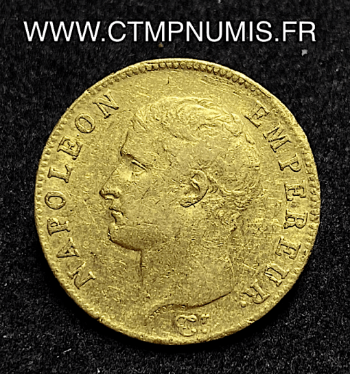 ,20,FRANCS,OR,NAPOLEON,TETE,NUE,AN,13,PARIS,