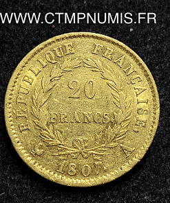 ,20,FRANCS,NAPOLEON,TETE,NUE,1807,A,PARIS,