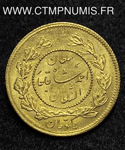 ,MONNAIE,PERSE,2,TOMAN,OR,1332,1913,TEHERAN,