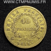 ,EMPIRE,40,FRANCS,OR,NAPOLEON,I°,1811,A,PARIS,