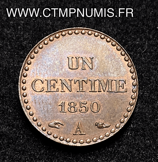 ,II°,REPUBLIQUE,UN,CENTIME,DUPRE,1850,A,PARIS,