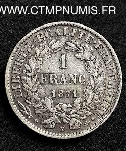 ,1,FRANC,ARGENT,CERES,1871,K,BORDEAUX,