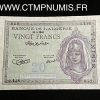 ,BILLET,TUNISIE,20,FRANCS,30,03,1943,