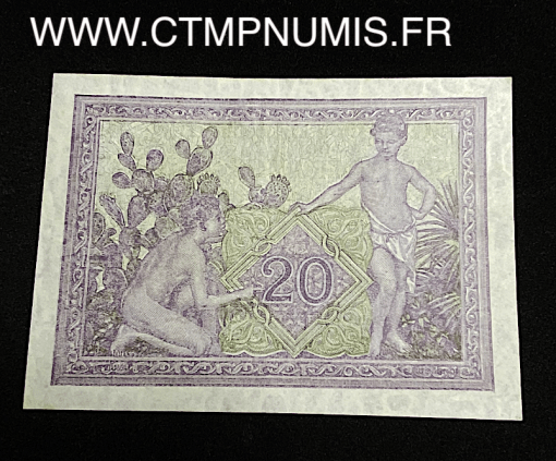 ,BILLET,TUNISIE,20,FRANCS,30,03,1943,