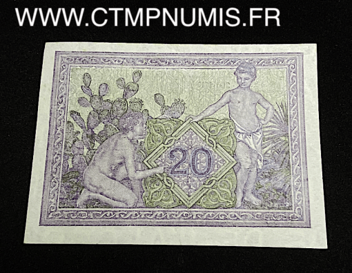 ,BILLET,TUNISIE,20,FRANCS,21,01,1943,