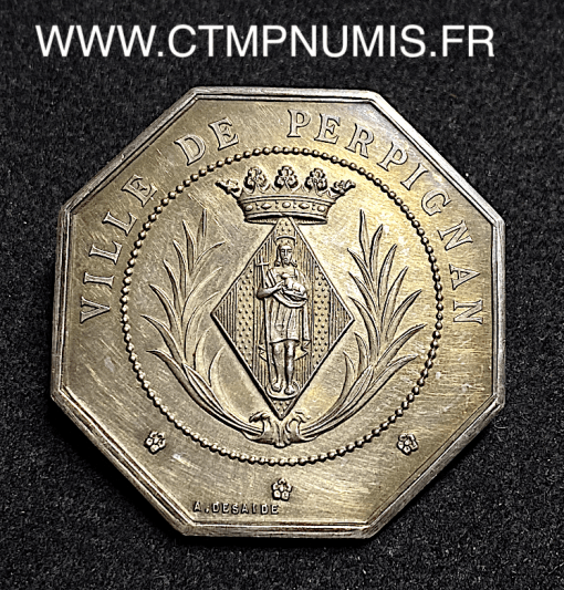 ,JETON,ARGENT,CAISSE,EPARGNE,PERPIGNAN,1836,