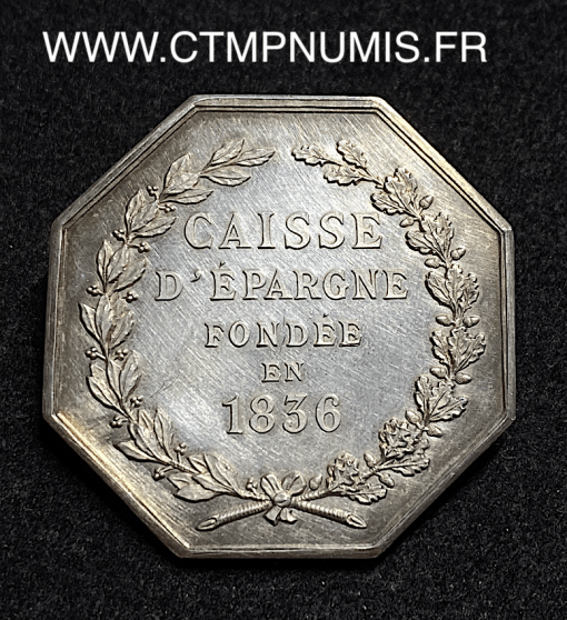 ,JETON,ARGENT,CAISSE,EPARGNE,PERPIGNAN,1836,