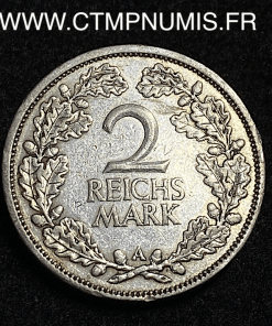 ,ALLEMAGNE,2,REICHMARK,ARGENT,1926,A,