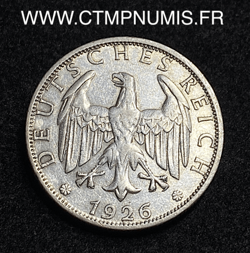 ,ALLEMAGNE,2,REICHMARK,ARGENT,1926,A,