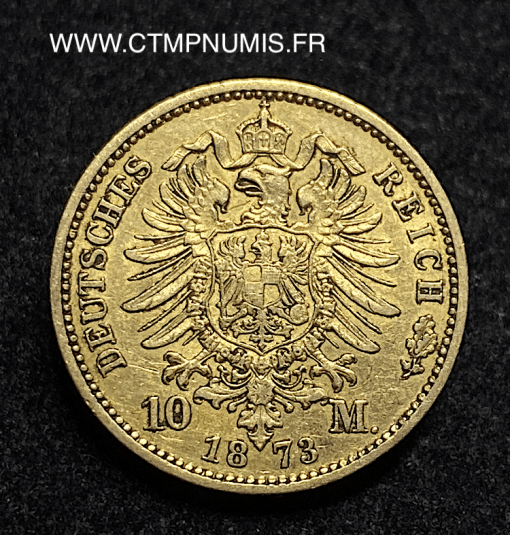 ,ALLEMAGNE,PRUSSE,10,MARK,OR,GUILLAUME,1873,