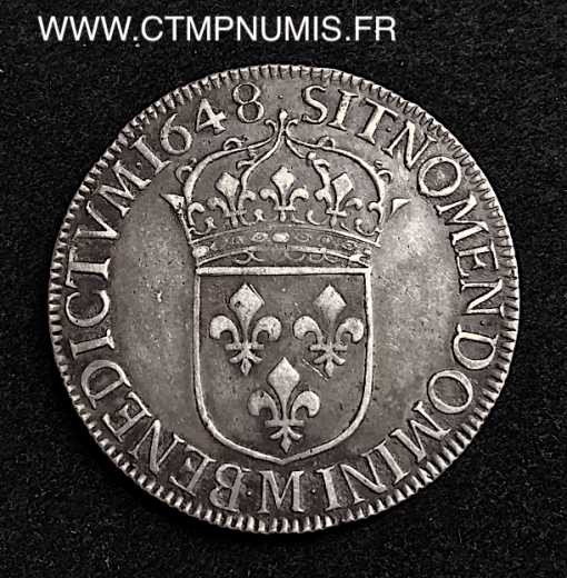 ,ROYALE,LOUIS,XIV,ECU,ARGENT,1648,M,TOULOUSE,