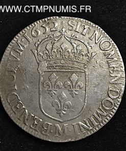 ,ROYALE,LOUIS,XIV,ECU,ARGENT,1652,M,TOULOUSE,