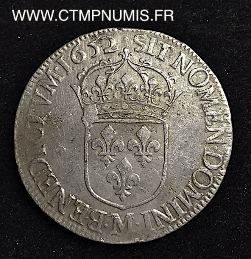 ,ROYALE,LOUIS,XIV,ECU,ARGENT,1652,M,TOULOUSE,