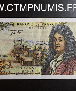 ,BILLET,50,FRANCS,RACINE,7,8,1969,SPL,