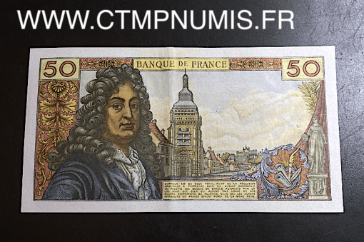 ,BILLET,50,FRANCS,RACINE,7,8,1969,SPL,