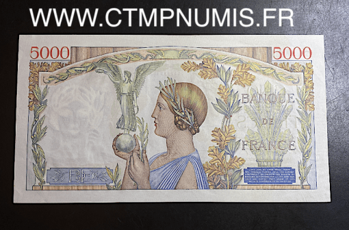 ,BILLET,5000,FRANCS,TYPE,VICTOIRE,DU,20,7,1939,