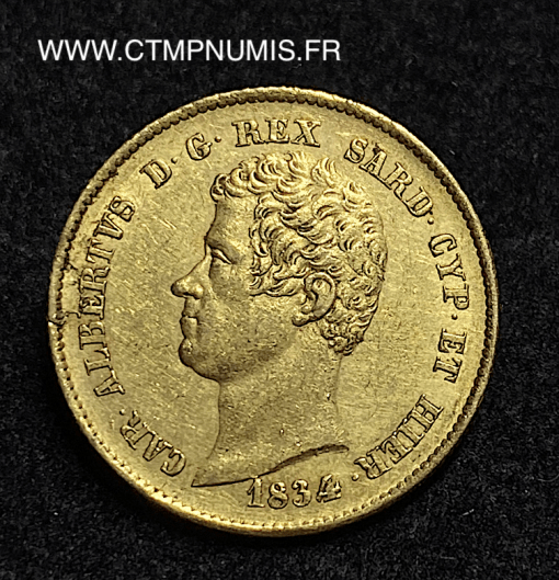 ,20,LIRE,OR,CHARLES,ALBERT,1834,TURIN,