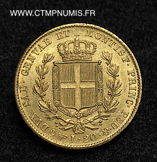 ,20,LIRE,OR,CHARLES,ALBERT,1834,TURIN,