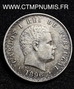 ,PORTUGAL,500,REIS,ARGENT,CARLOS,I°,1896,