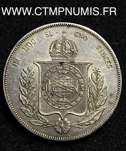 ,MONNAIE,BRESIL,1000,REIS,ARGENT,REPUBLIQUE,1860,