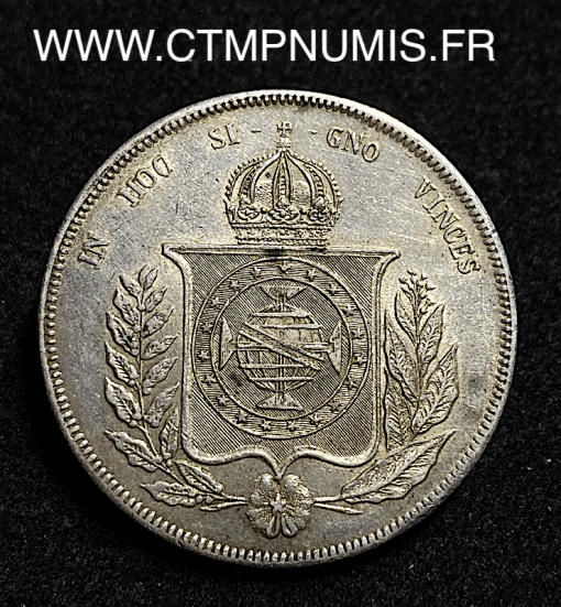 ,MONNAIE,BRESIL,1000,REIS,ARGENT,REPUBLIQUE,1860,