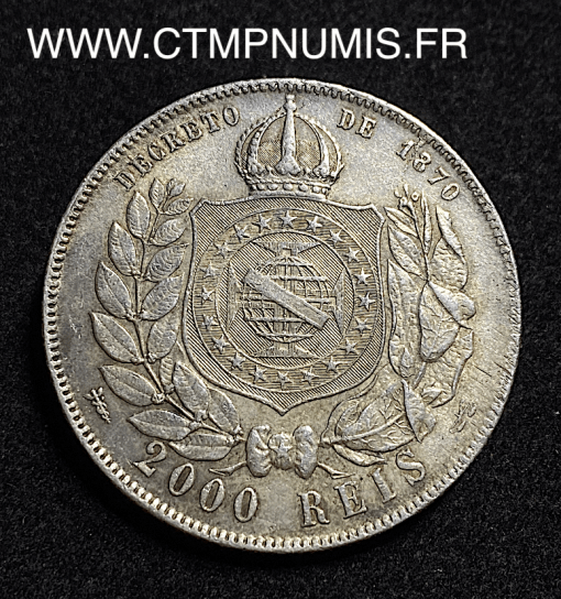 ,BRESIL,2000,REIS,ARGENT,PETRUS,II,1889,